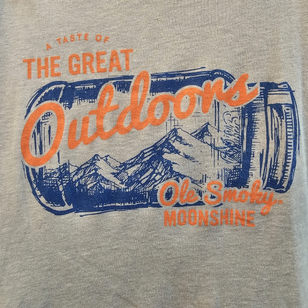 Women's Ash Blue Ole Smokey Moonshine Tennessee Tank Top Size Medium